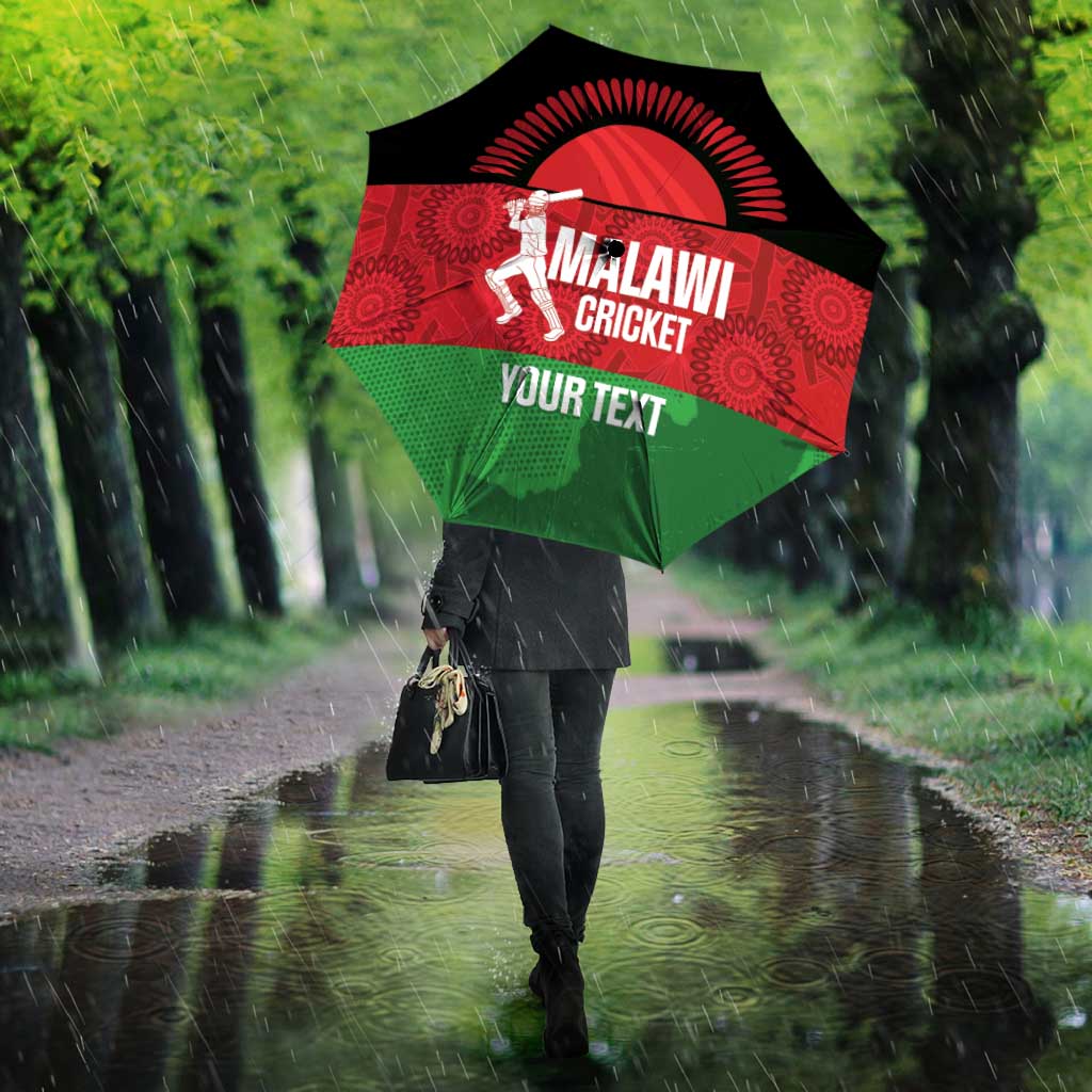 Custom Malawi Cricket Umbrella Go Champions Flag Style