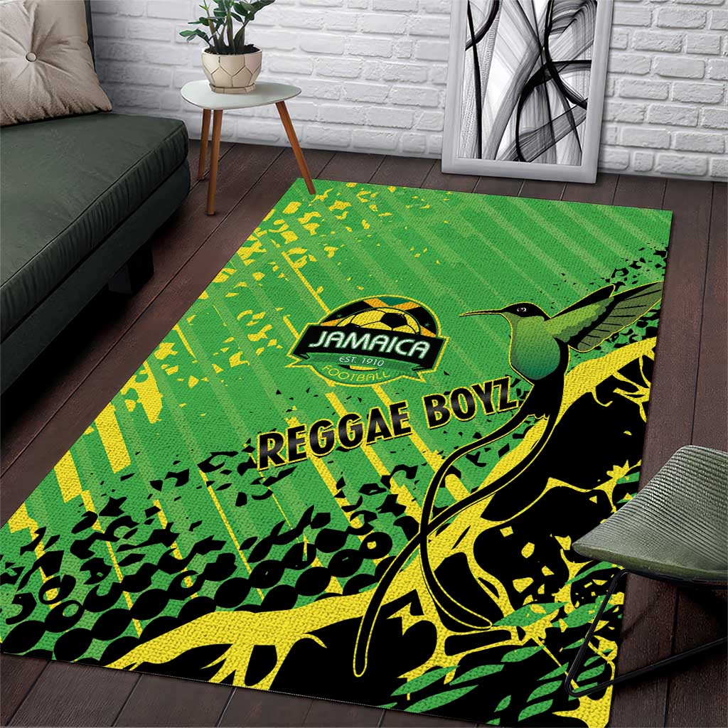 Jamaica Football Area Rug Come On Reggae Boyz Red-billed streamertail - African Pride