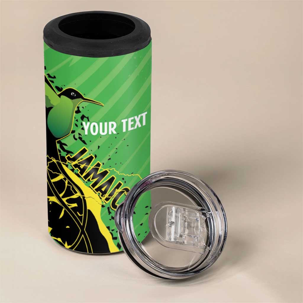 Custom Jamaica Football 4 in 1 Can Cooler Tumbler Come On Reggae Boyz Red-billed streamertail - African Pride