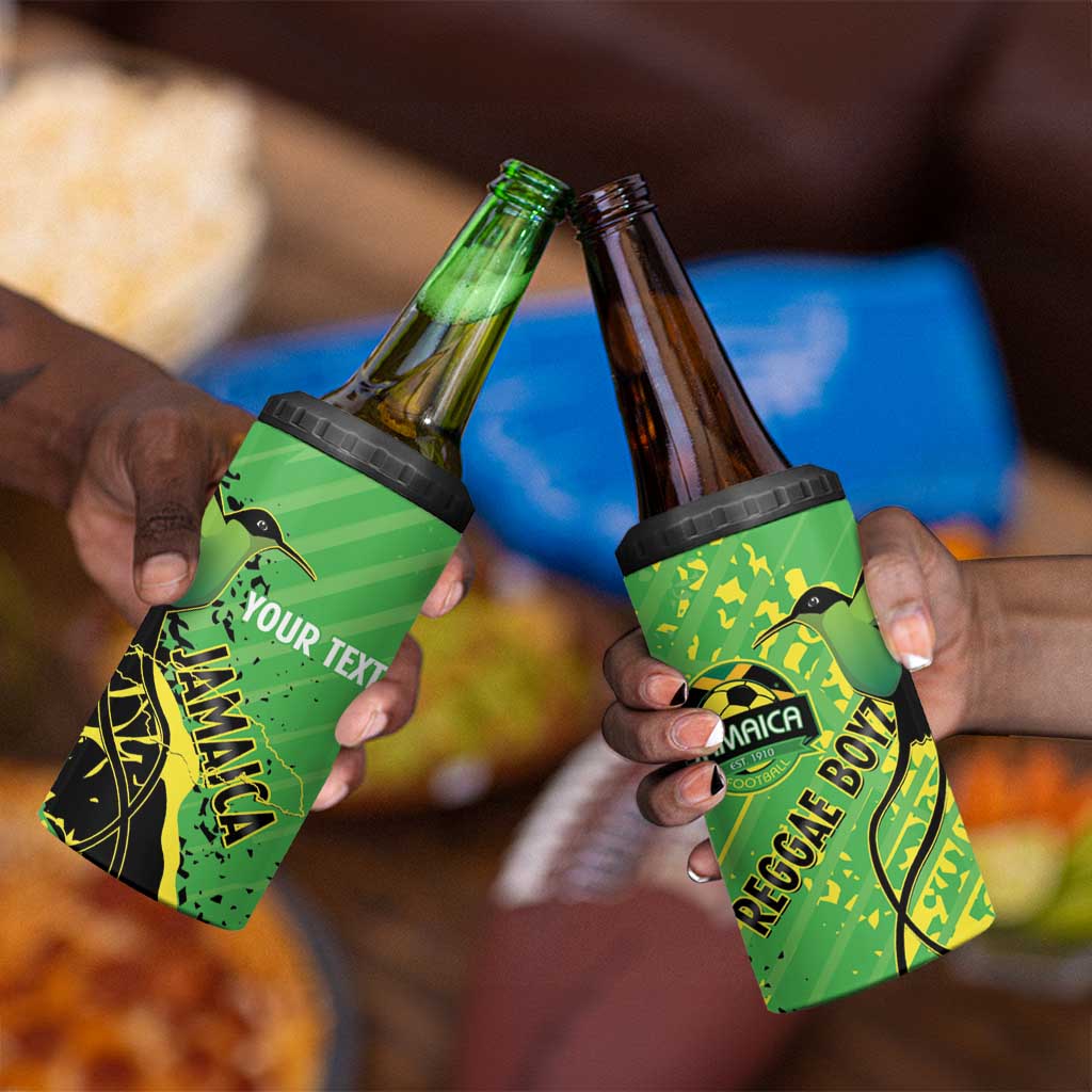Custom Jamaica Football 4 in 1 Can Cooler Tumbler Come On Reggae Boyz Red-billed streamertail - African Pride