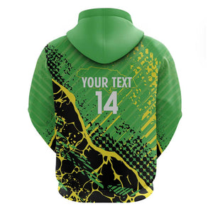 Custom Jamaica Football Hoodie Come On Reggae Boyz Red-billed streamertail - African Pride