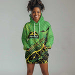 Custom Jamaica Football Hoodie Dress Come On Reggae Boyz Red-billed streamertail - African Pride