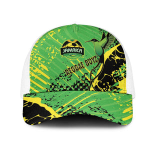 Jamaica Football Mesh Trucker Cap Come On Reggae Boyz Red-billed streamertail - African Pride