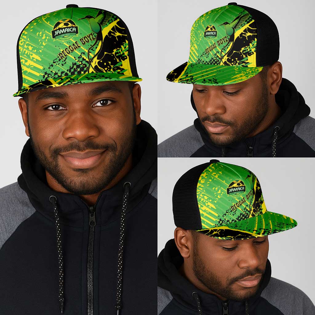 Jamaica Football Mesh Trucker Cap Come On Reggae Boyz Red-billed streamertail - African Pride