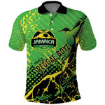 Custom Jamaica Football Polo Shirt Come On Reggae Boyz Red-billed streamertail - African Pride