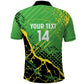Custom Jamaica Football Polo Shirt Come On Reggae Boyz Red-billed streamertail - African Pride