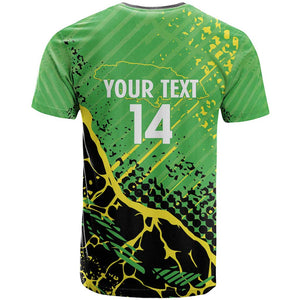 Custom Jamaica Football T shirt Come On Reggae Boyz Red-billed streamertail - African Pride