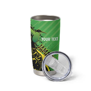 Custom Jamaica Football Tumbler Cup Come On Reggae Boyz Red-billed streamertail - African Pride