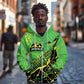Custom Jamaica Football Zip Hoodie Come On Reggae Boyz Red-billed streamertail - African Pride