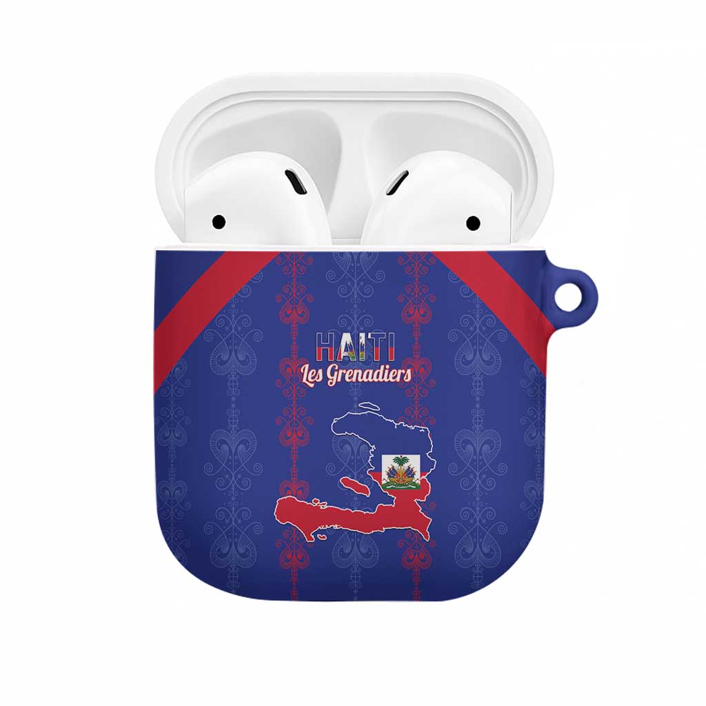 Haiti Football AirPods Case Les Grenadiers Veve Vodou Blue