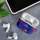 Haiti Football AirPods Case Les Grenadiers Veve Vodou Blue