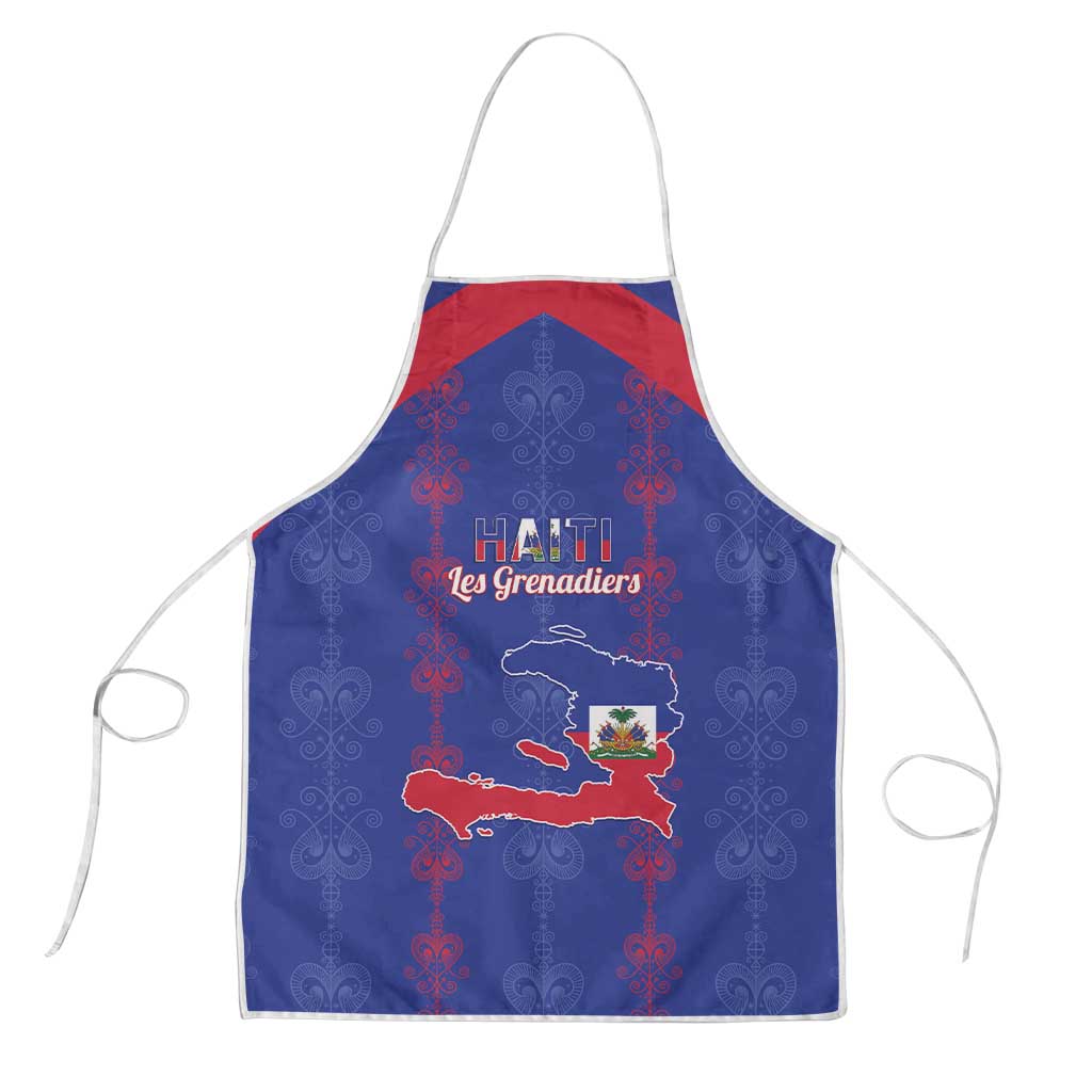 Haiti Football Apron Les Grenadiers Veve Vodou Blue