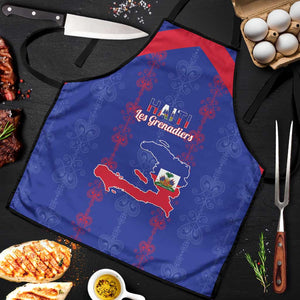 Haiti Football Apron Les Grenadiers Veve Vodou Blue