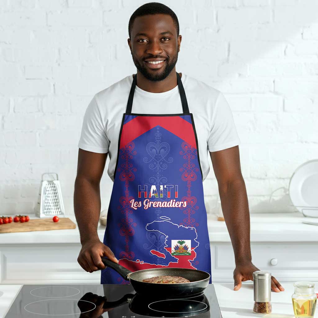 Haiti Football Apron Les Grenadiers Veve Vodou Blue