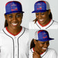 Haiti Football Baseball Net Cap Les Grenadiers Veve Vodou Blue - African Pride
