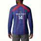 Custom Haiti Football Button Sweatshirt Les Grenadiers Veve Vodou Blue