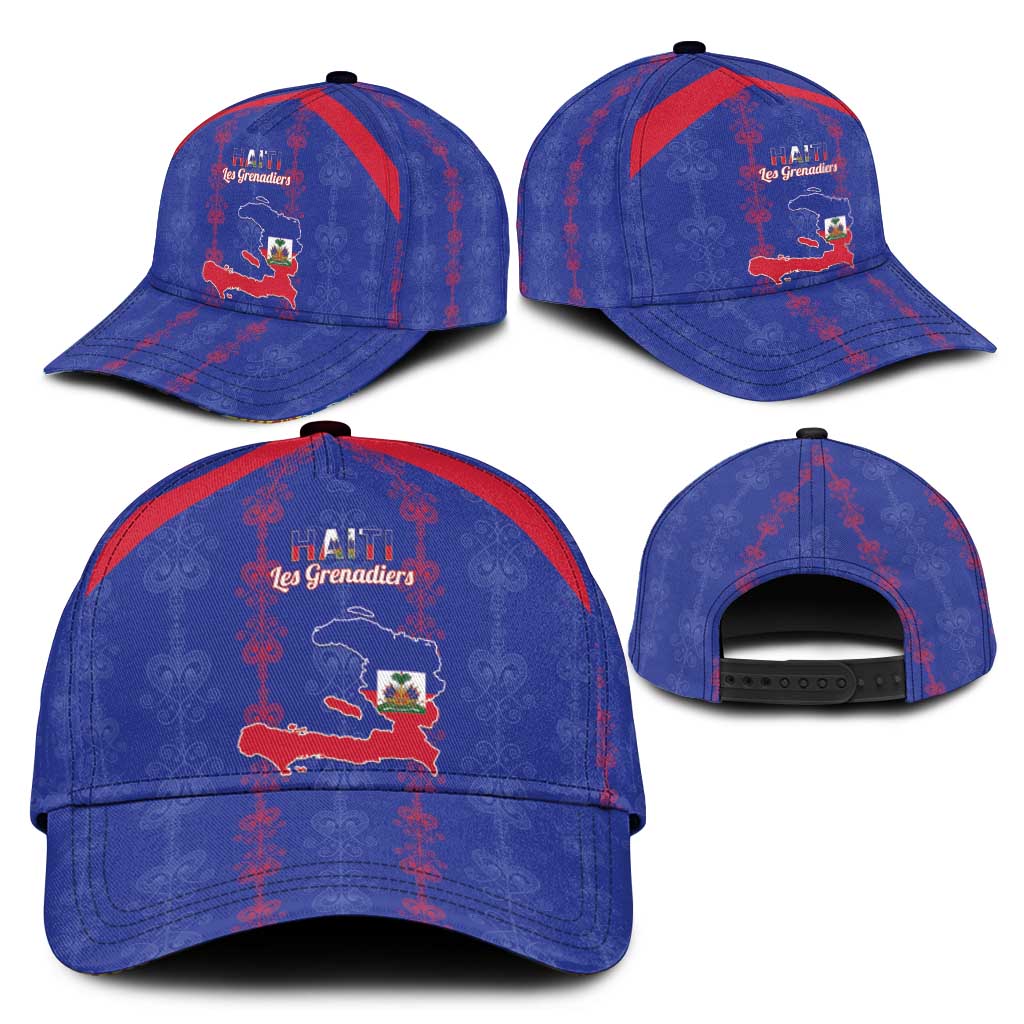 Haiti Football Classic Cap Les Grenadiers Veve Vodou Blue - African Pride