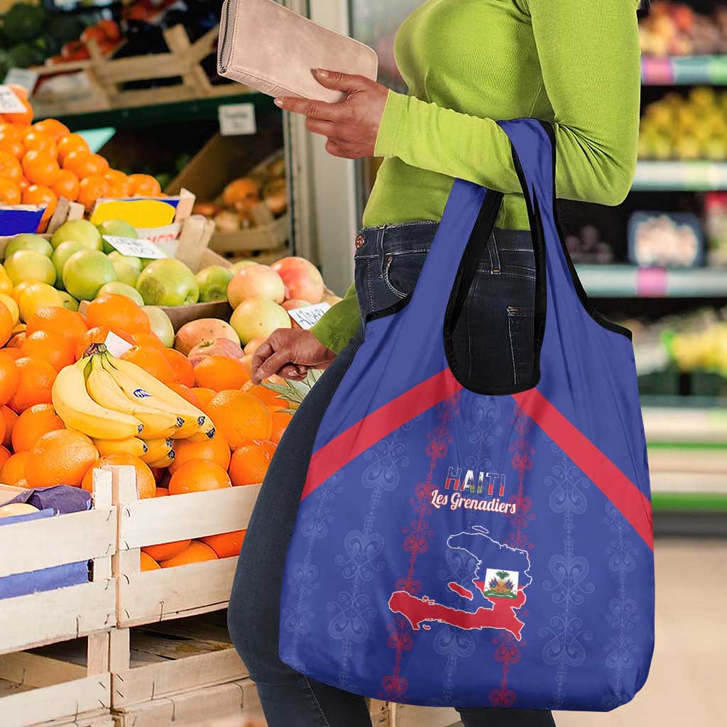 Haiti Football Grocery Bag Les Grenadiers Veve Vodou Blue - African Pride