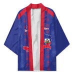 Custom Haiti Football Kimono Les Grenadiers Veve Vodou Blue