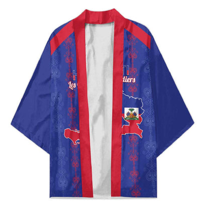 Custom Haiti Football Kimono Les Grenadiers Veve Vodou Blue