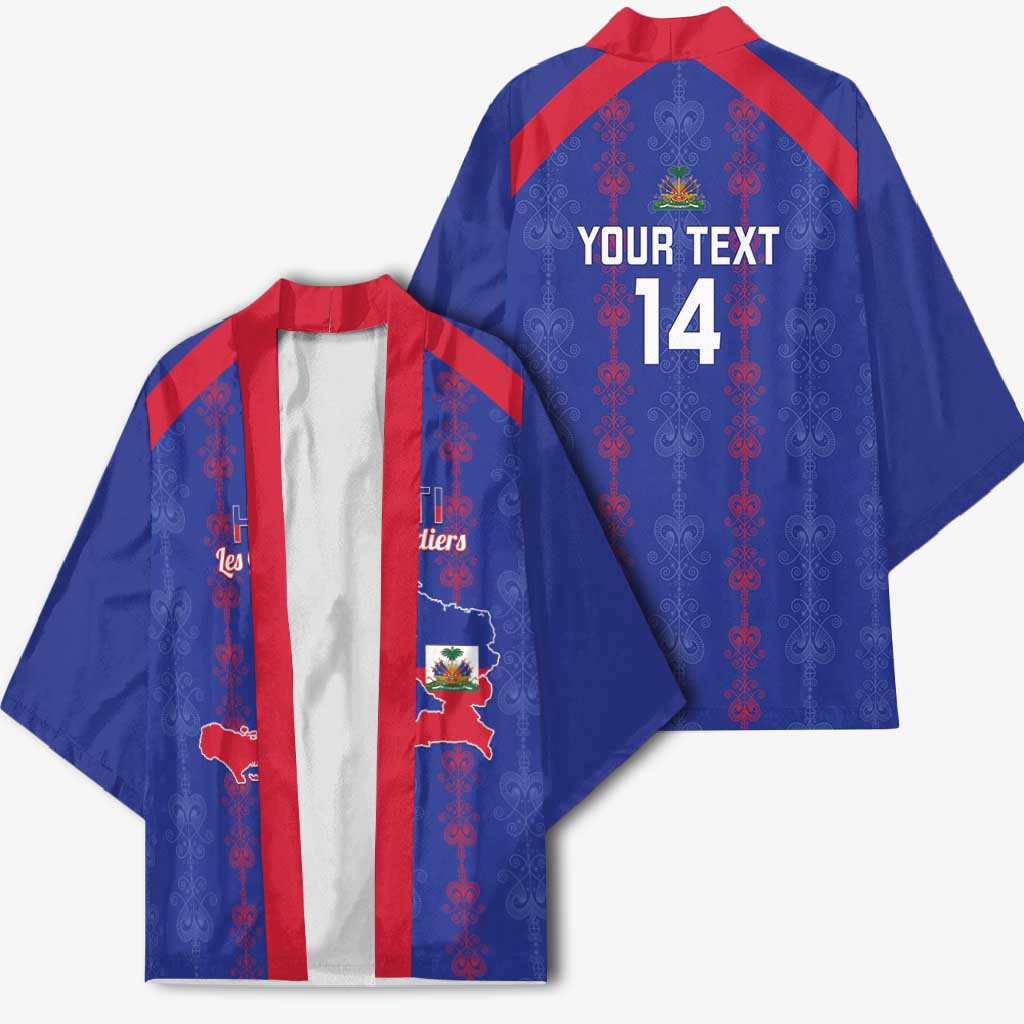 Custom Haiti Football Kimono Les Grenadiers Veve Vodou Blue