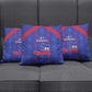 Haiti Football Pillow Cover Les Grenadiers Veve Vodou Blue