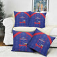 Haiti Football Pillow Cover Les Grenadiers Veve Vodou Blue