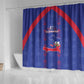 Haiti Football Shower Curtain Les Grenadiers Veve Vodou Blue - African Pride