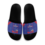 Haiti Football Slide Sandals Les Grenadiers Veve Vodou Blue