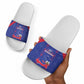 Haiti Football Slide Sandals Les Grenadiers Veve Vodou Blue