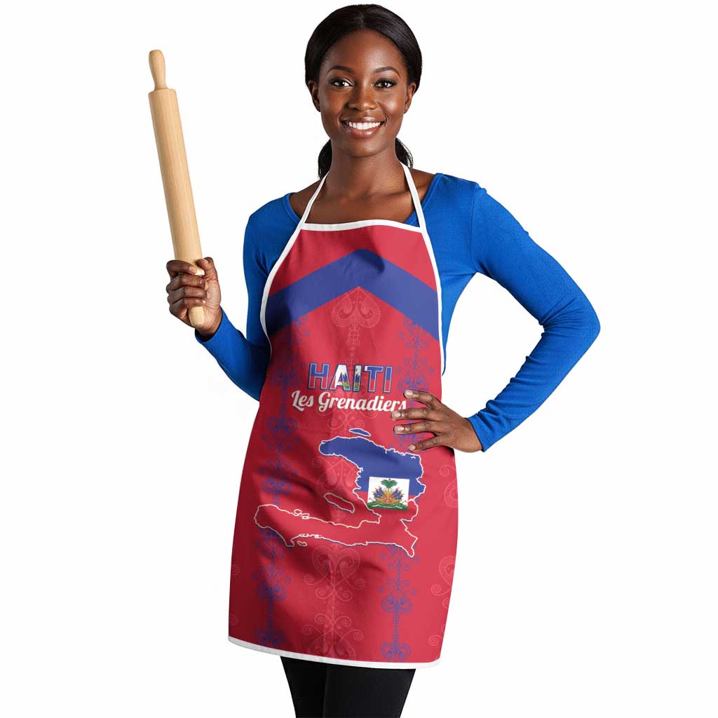 Haiti Football Apron Les Grenadiers Veve Vodou Red