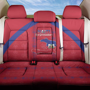 Haiti Football Back Car Seat Cover Les Grenadiers Veve Vodou Red - African Pride