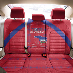 Haiti Football Back Car Seat Cover Les Grenadiers Veve Vodou Red - African Pride