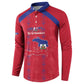 Custom Haiti Football Button Sweatshirt Les Grenadiers Veve Vodou Red