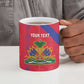 Custom Haiti Football Ceramic Mug Les Grenadiers Veve Vodou Red