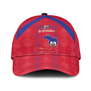 Haiti Football Classic Cap Les Grenadiers Veve Vodou Red - African Pride