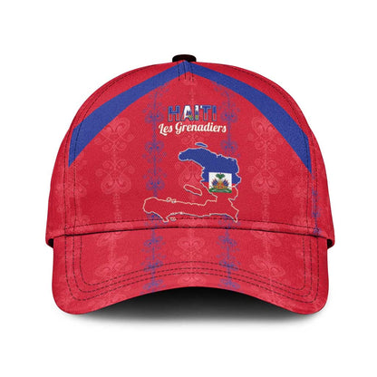 Haiti Football Classic Cap Les Grenadiers Veve Vodou Red - African Pride
