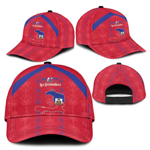 Haiti Football Classic Cap Les Grenadiers Veve Vodou Red - African Pride