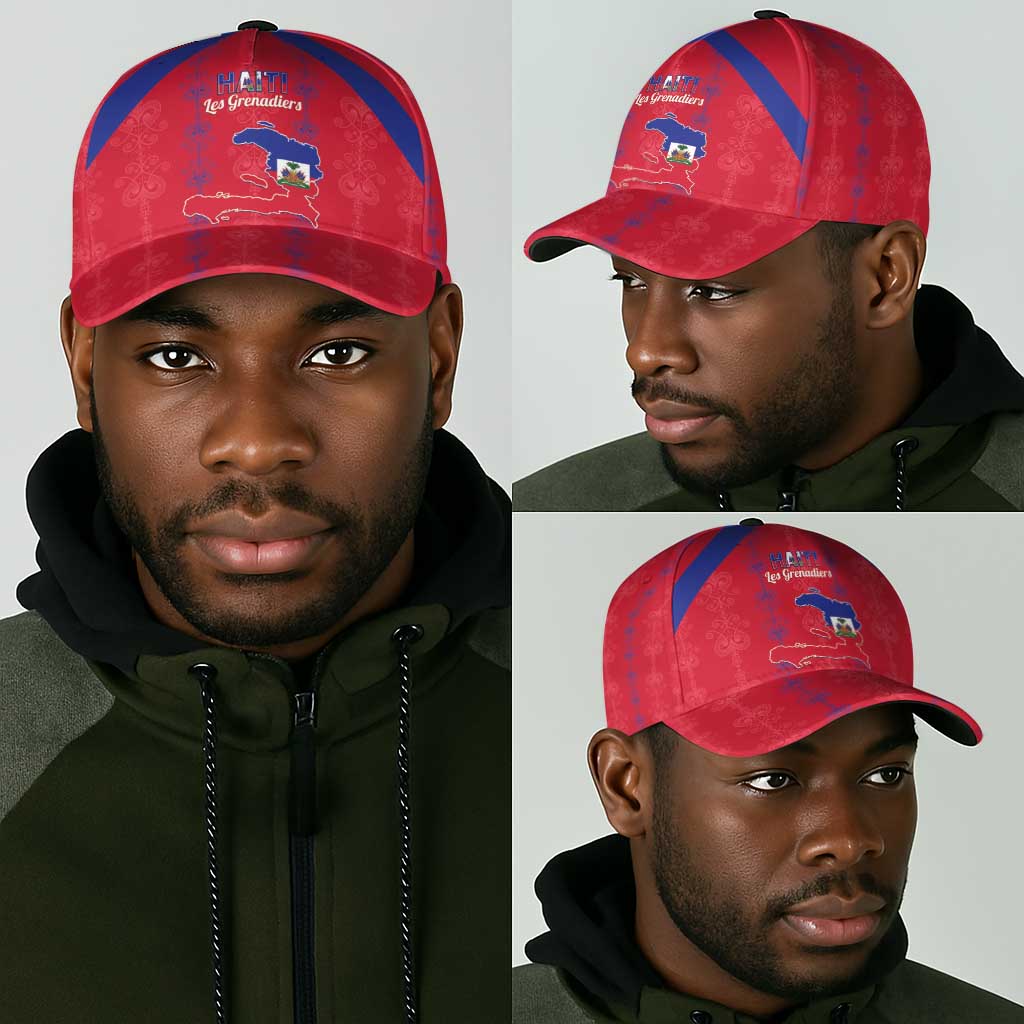 Haiti Football Classic Cap Les Grenadiers Veve Vodou Red - African Pride