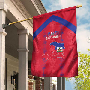 Haiti Football Garden Flag Les Grenadiers Veve Vodou Red - African Pride