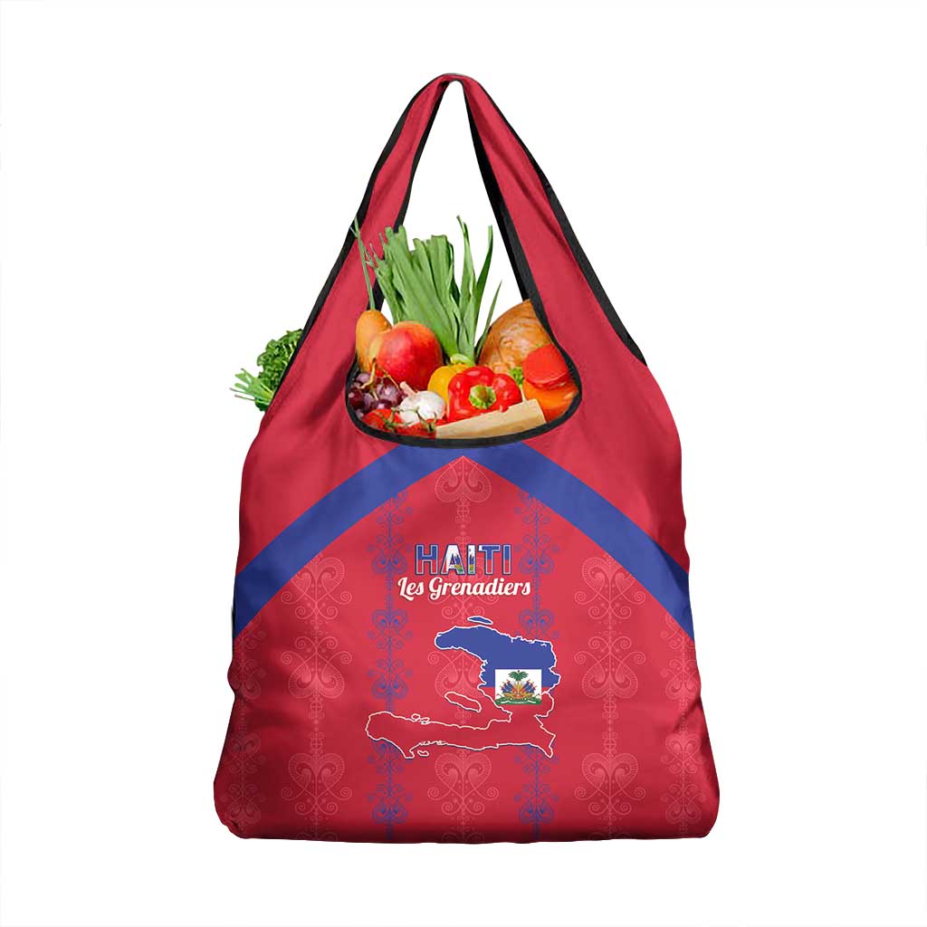 Haiti Football Grocery Bag Les Grenadiers Veve Vodou Red - African Pride