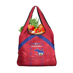 Haiti Football Grocery Bag Les Grenadiers Veve Vodou Red - African Pride