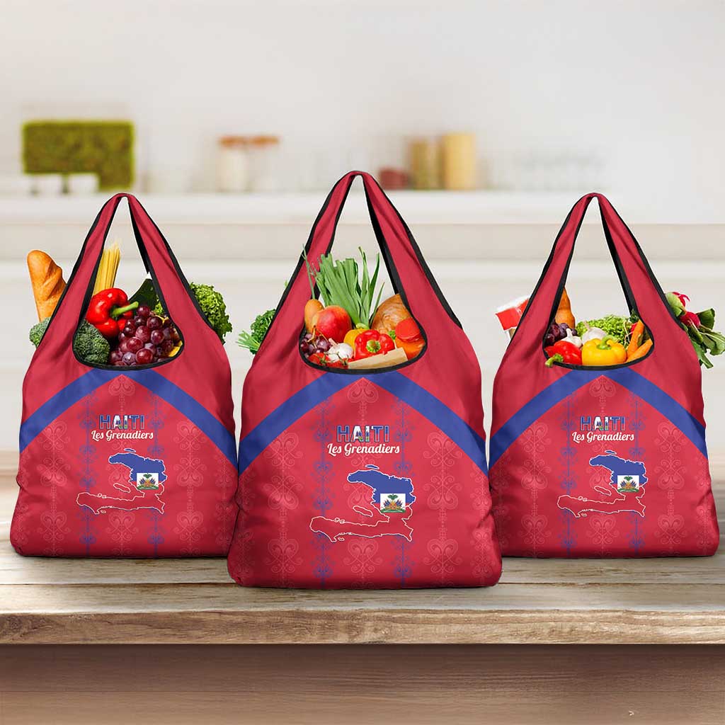 Haiti Football Grocery Bag Les Grenadiers Veve Vodou Red - African Pride