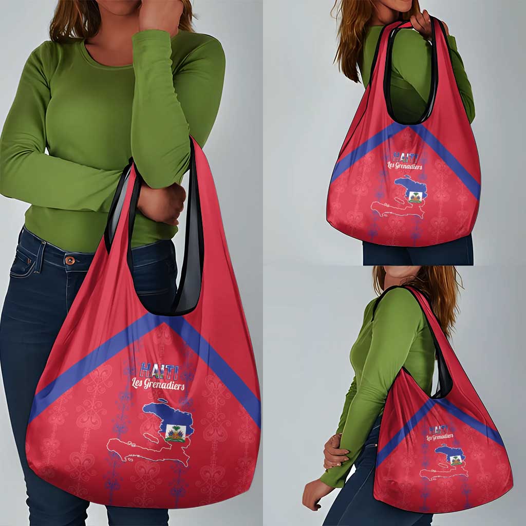 Haiti Football Grocery Bag Les Grenadiers Veve Vodou Red - African Pride