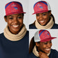 Haiti Football Mesh Trucker Cap Les Grenadiers Veve Vodou Red - African Pride
