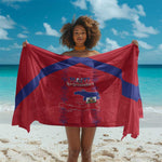 Haiti Football Sarong Les Grenadiers Veve Vodou Red - African Pride