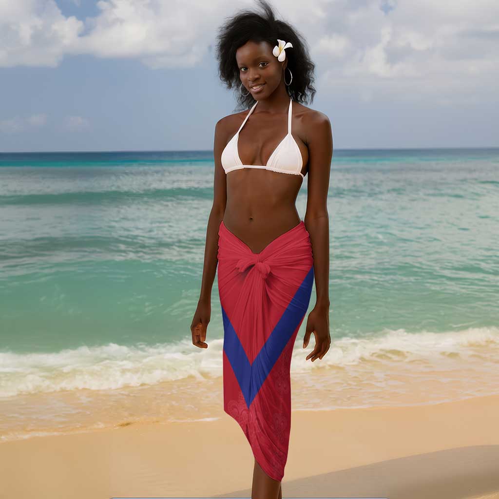 Haiti Football Sarong Les Grenadiers Veve Vodou Red - African Pride