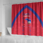 Haiti Football Shower Curtain Les Grenadiers Veve Vodou Red - African Pride