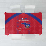 Haiti Football Tablecloth Les Grenadiers Veve Vodou Red - African Pride