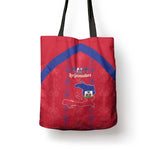 Haiti Football Tote Bag Les Grenadiers Veve Vodou Red